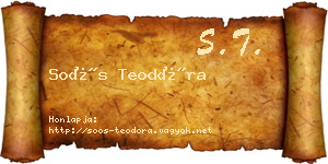 Soós Teodóra névjegykártya