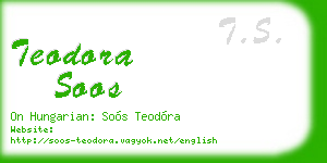 teodora soos business card